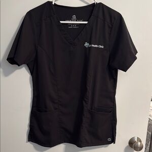 WonderWink Black logo scrub top